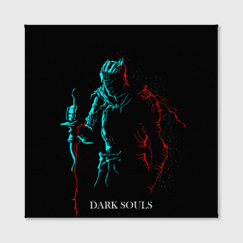 Картина квадратная Dark Souls NEON Силуэт / 3D-принт – фото 2