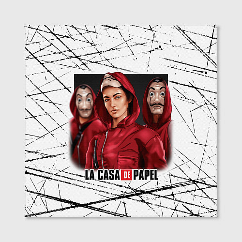 Картина квадратная СЕРИАЛ БУМАЖНЫЙ ДОМ LA CASA DE PAPEL BELLA CIAO / 3D-принт – фото 2