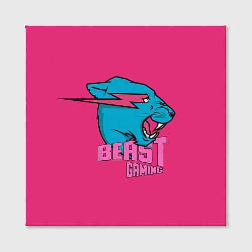 Картина квадратная Mr Beast Gaming Full Print Pink edition / 3D-принт – фото 2