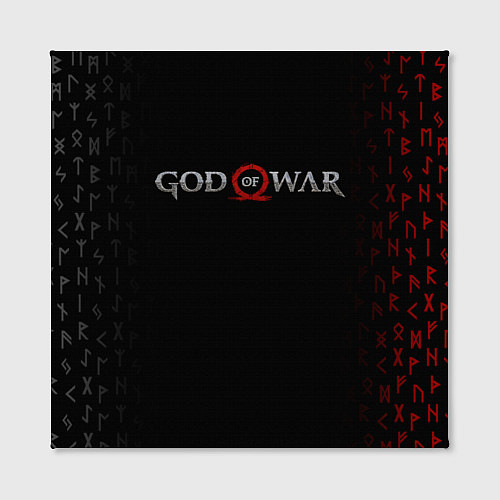Картина квадратная GOD OF WAR LOGO, РУНЫ / 3D-принт – фото 2
