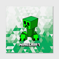 Холст квадратный Minecraft Creeper ползучий камикадзе, цвет: 3D-принт — фото 2