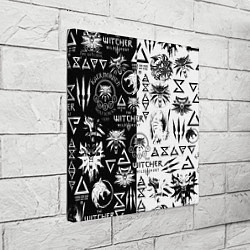 Холст квадратный THE WITCHER LOGOOMBING ВЕДЬМАК ПАТТЕРН, цвет: 3D-принт — фото 2