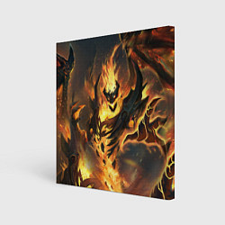 Холст квадратный DOTA 2 SHADOW FIEND ТЕНЬ, цвет: 3D-принт