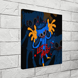 Холст квадратный Huggy Wuggy - Poppy Playtime,, цвет: 3D-принт — фото 2