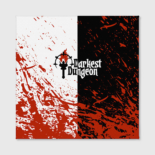 Картина квадратная Darkest Dungeon DD Black White Logo / 3D-принт – фото 2