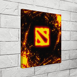 Холст квадратный DOTA 2 FIRE LOGO ДОТА 2 ОГНЕННЫЙ ЛОГО, цвет: 3D-принт — фото 2