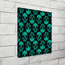 Холст квадратный Узор из зелёных черепков, цвет: 3D-принт — фото 2