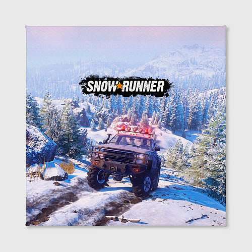 Картина квадратная SnowRunner Гонки по бездорожью / 3D-принт – фото 2