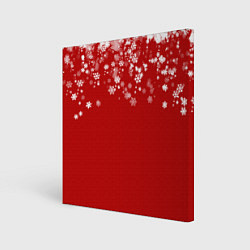 Холст квадратный Рождественские снежинки, цвет: 3D-принт