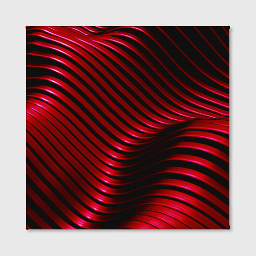Картина квадратная Волны красного металла / 3D-принт – фото 2