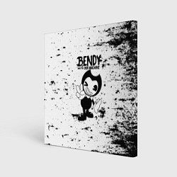 Холст квадратный Bendy and the ink machine - Black & White, цвет: 3D-принт