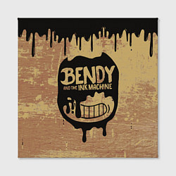 Холст квадратный ЧЕРНЫЙ БЕНДИ BENDY AND THE INK MACHINE, цвет: 3D-принт — фото 2