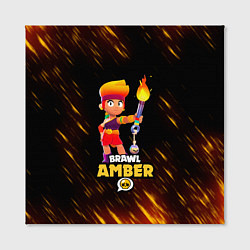 Холст квадратный Brawl Stars - Amber, цвет: 3D-принт — фото 2