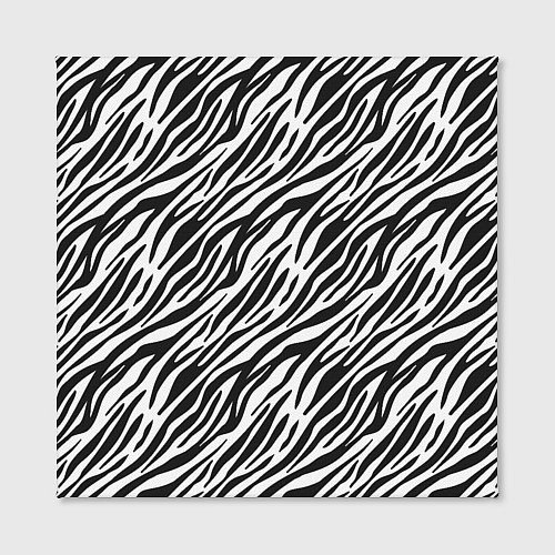 Картина квадратная Чёрно-Белые полоски Зебры / 3D-принт – фото 2