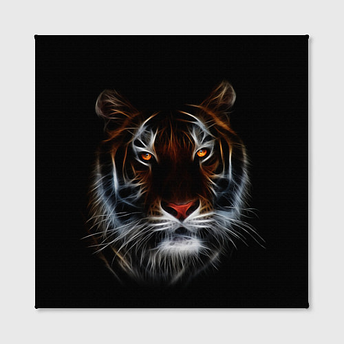 Картина квадратная Тигр в Темноте Глаза Зверя / 3D-принт – фото 2