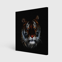 Холст квадратный Тигр в Темноте Глаза Зверя, цвет: 3D-принт
