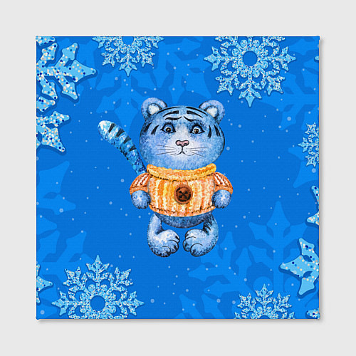 Картина квадратная Синий плюшевый тигренок 2022 / 3D-принт – фото 2