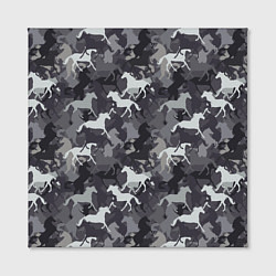 Холст квадратный Табун Лошадей, цвет: 3D-принт — фото 2