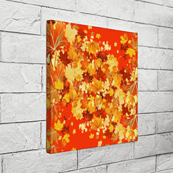 Холст квадратный Кленовый листопад, цвет: 3D-принт — фото 2