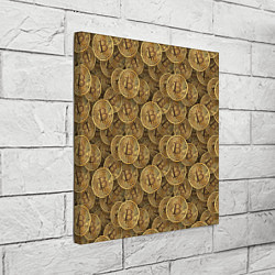 Холст квадратный Bitcoins, цвет: 3D-принт — фото 2