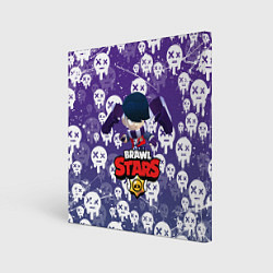 Холст квадратный EDGAR BRAWL STARS, ЛУЧШИЙ УБИЙЦА, цвет: 3D-принт