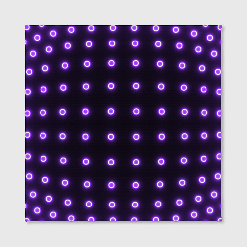 Картина квадратная Неоновые кружки / 3D-принт – фото 2