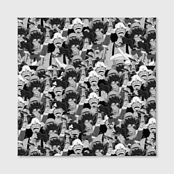 Холст квадратный Манки Д Луффи, One Piece ЧБ, цвет: 3D-принт — фото 2