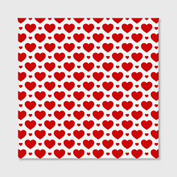 Холст квадратный Сердечки - любовь, цвет: 3D-принт — фото 2