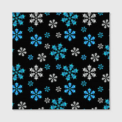 Холст квадратный Снежинки Черепа черный, цвет: 3D-принт — фото 2