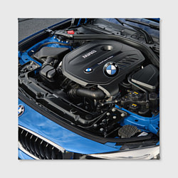 Холст квадратный BMW Engine Twin Power Turbo, цвет: 3D-принт — фото 2