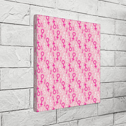 Холст квадратный Гендерный Женский Знак Венеры, цвет: 3D-принт — фото 2