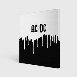 Холст квадратный ACDC подтёки, цвет: 3D-принт