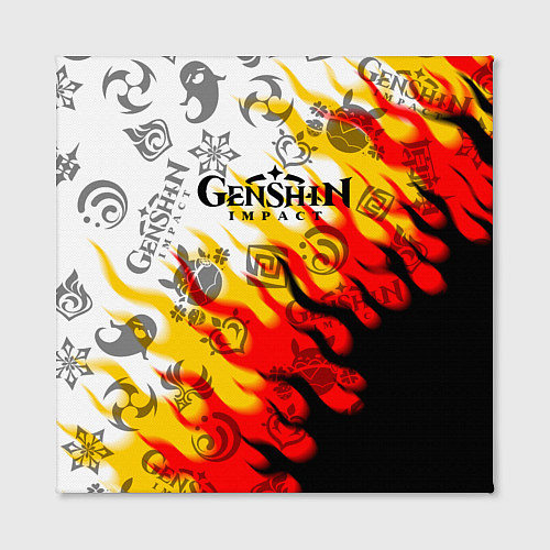 Картина квадратная Genshin Impact - Fire / 3D-принт – фото 2