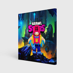 Холст квадратный GROM SPACE BRAWL STARS, цвет: 3D-принт