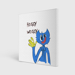 Холст квадратный Huggy Wuggy - Poppy Playtime Хагги Вагги, цвет: 3D-принт