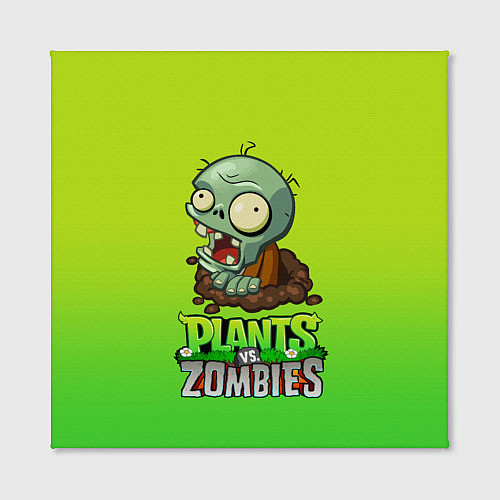 Картина квадратная Plants vs Zombies зомби / 3D-принт – фото 2