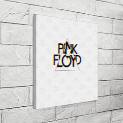 Холст квадратный PINK FLOYD LOGO ПИНК ФЛОЙД ГЛИТЧ, цвет: 3D-принт — фото 2