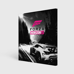 Холст квадратный Forza Horizon 5 - night race, цвет: 3D-принт