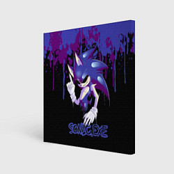 Холст квадратный Sonic Exe - Dark Sonic, цвет: 3D-принт