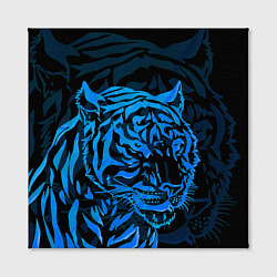 Холст квадратный Голубой тигр Blue, цвет: 3D-принт — фото 2