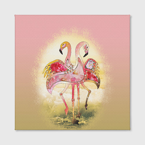 Картина квадратная Танец Любви 2 Фламинго / 3D-принт – фото 2