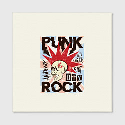 Холст квадратный Punk Rock Панк, цвет: 3D-принт — фото 2