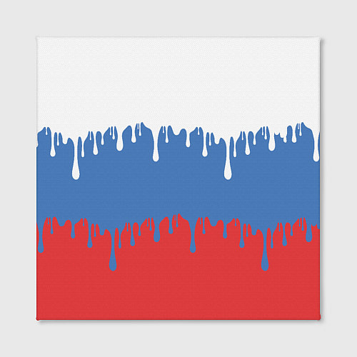 Картина квадратная Флаг России потёки / 3D-принт – фото 2