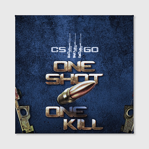 Картина квадратная One Shot One Kill CS GO / 3D-принт – фото 2