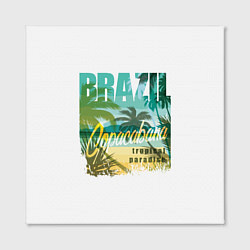 Холст квадратный Тропический Рай Бразилии, цвет: 3D-принт — фото 2