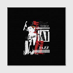 Холст квадратный JAZZ девушка, цвет: 3D-принт — фото 2