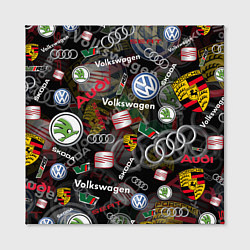 Холст квадратный Volkswagen Group AUDI VW SEAT PORSCHE SKODA, цвет: 3D-принт — фото 2