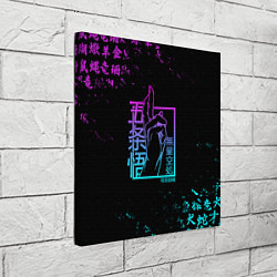 Холст квадратный СУКУНА МАГИЧЕСКАЯ БИТВА НЕОН SUKUNA NEON, цвет: 3D-принт — фото 2