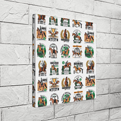 Холст квадратный Конный спорт Паттерн, цвет: 3D-принт — фото 2
