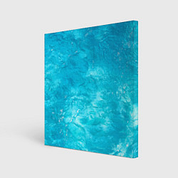 Холст квадратный Голубой океан Голубая вода, цвет: 3D-принт